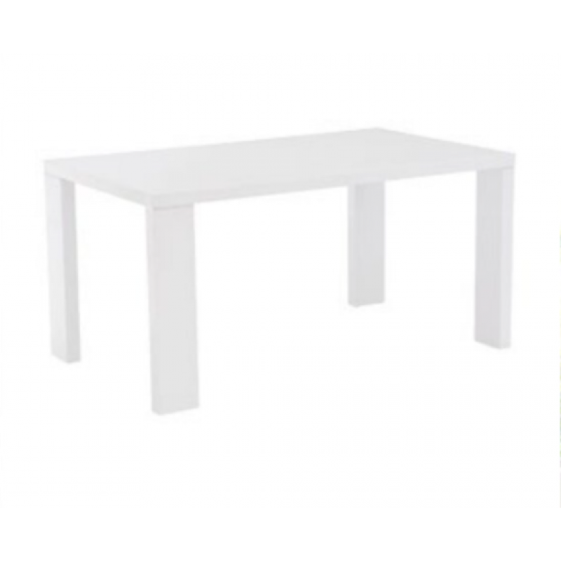 WOF Soho Super White Gloss 1.5M Dining Table